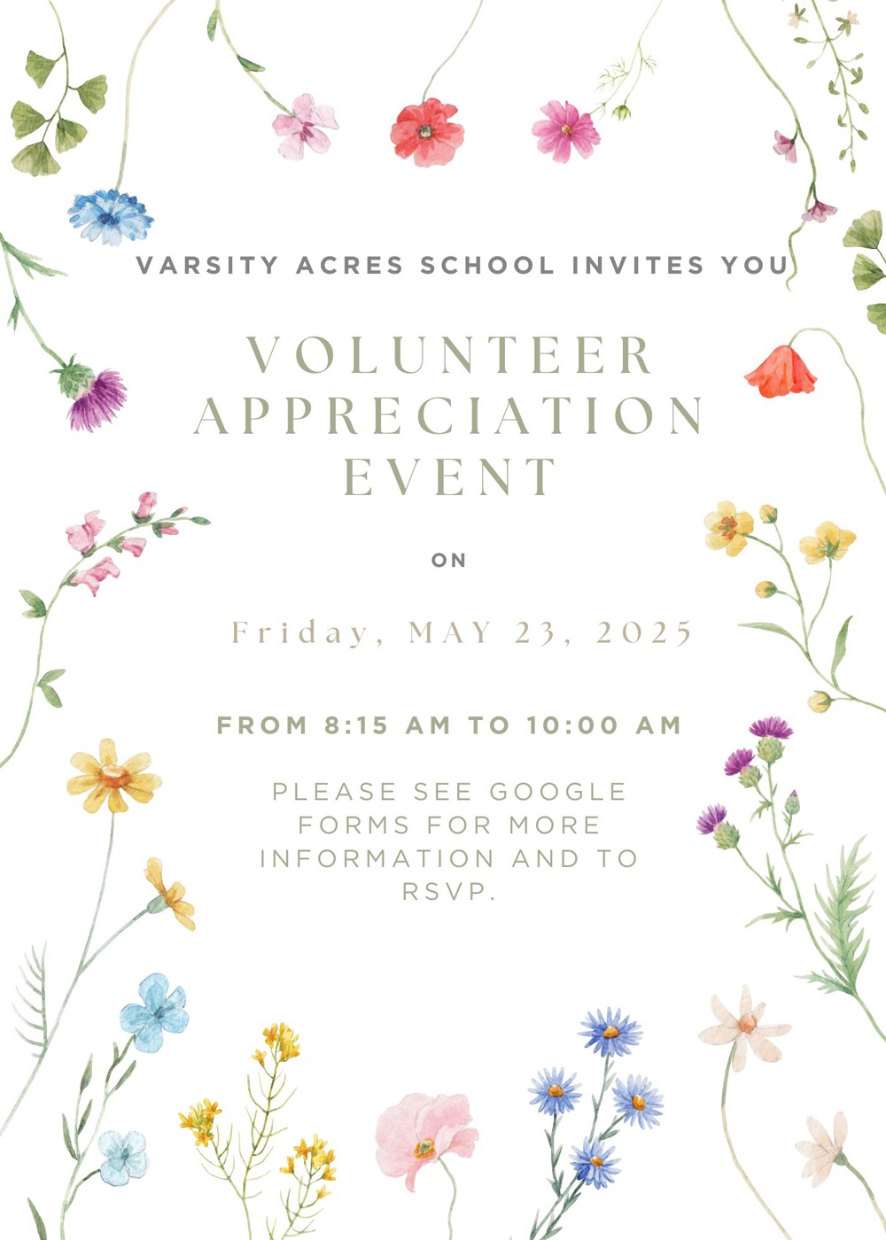 Volunteer Appreciation Event May 23 2025